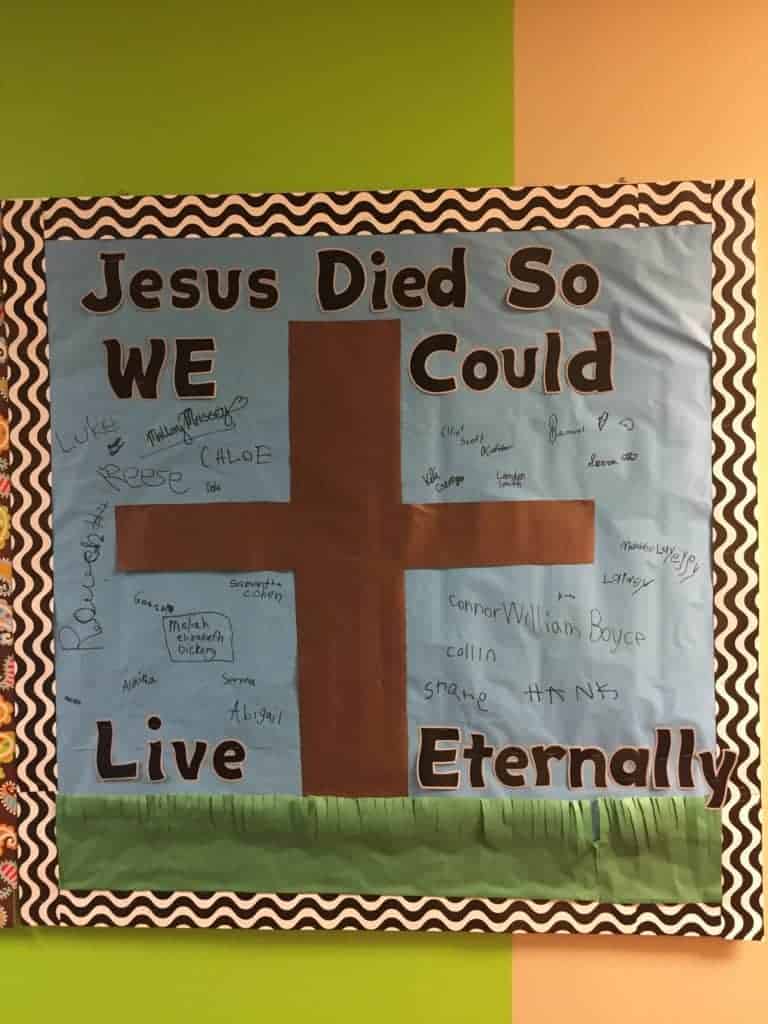 Easter bulletin board