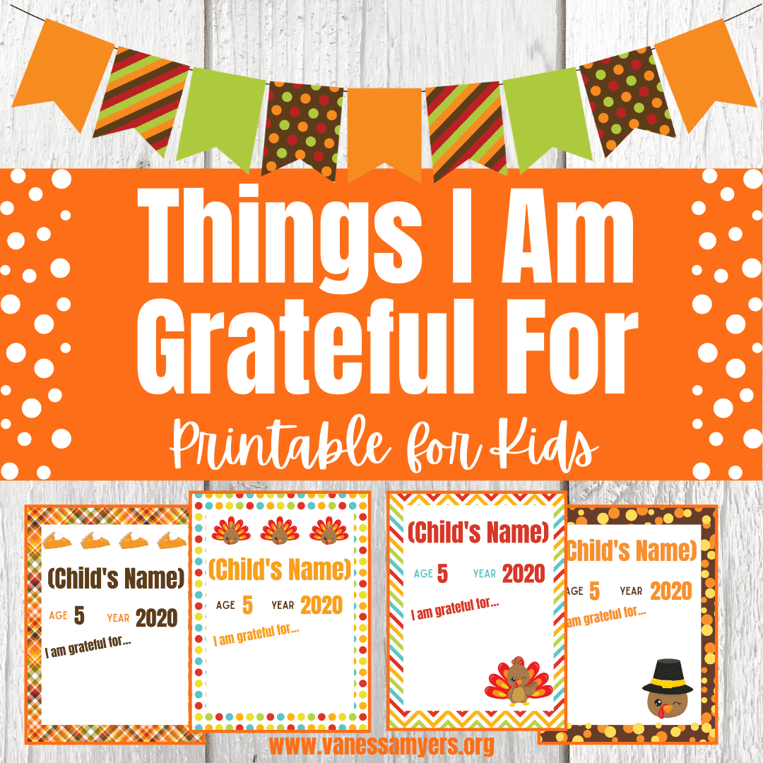 Things I Am Grateful For Printable for Kids Family Faith Builders