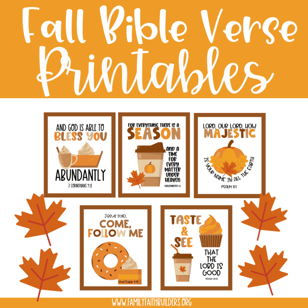 Fall Bible Verse Printables - Family Faith Builders