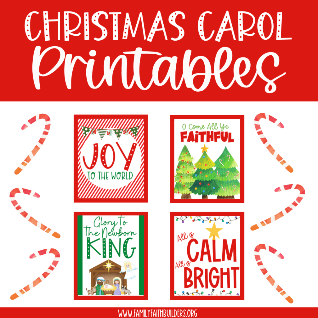 Christmas Carol Printables Family Faith Builders