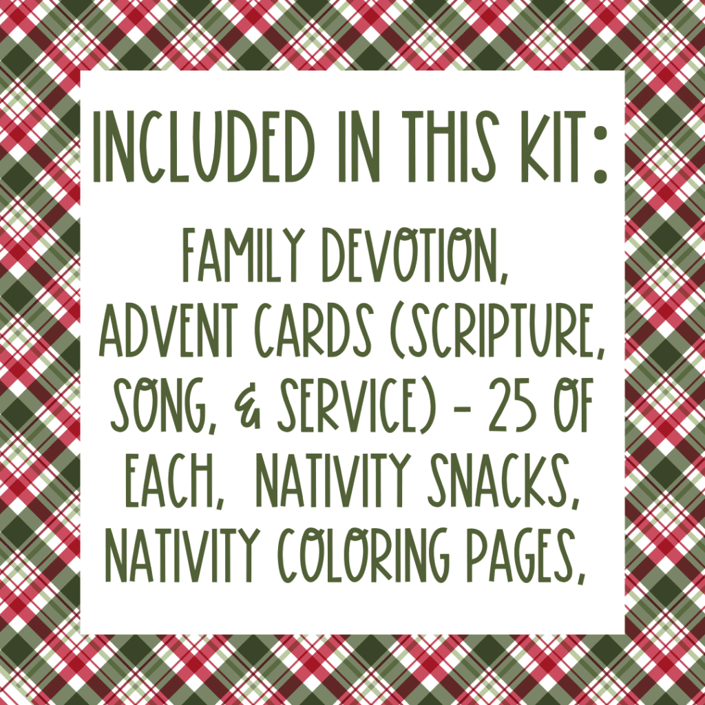 Family Advent Calendar Kit Family Faith Builders
